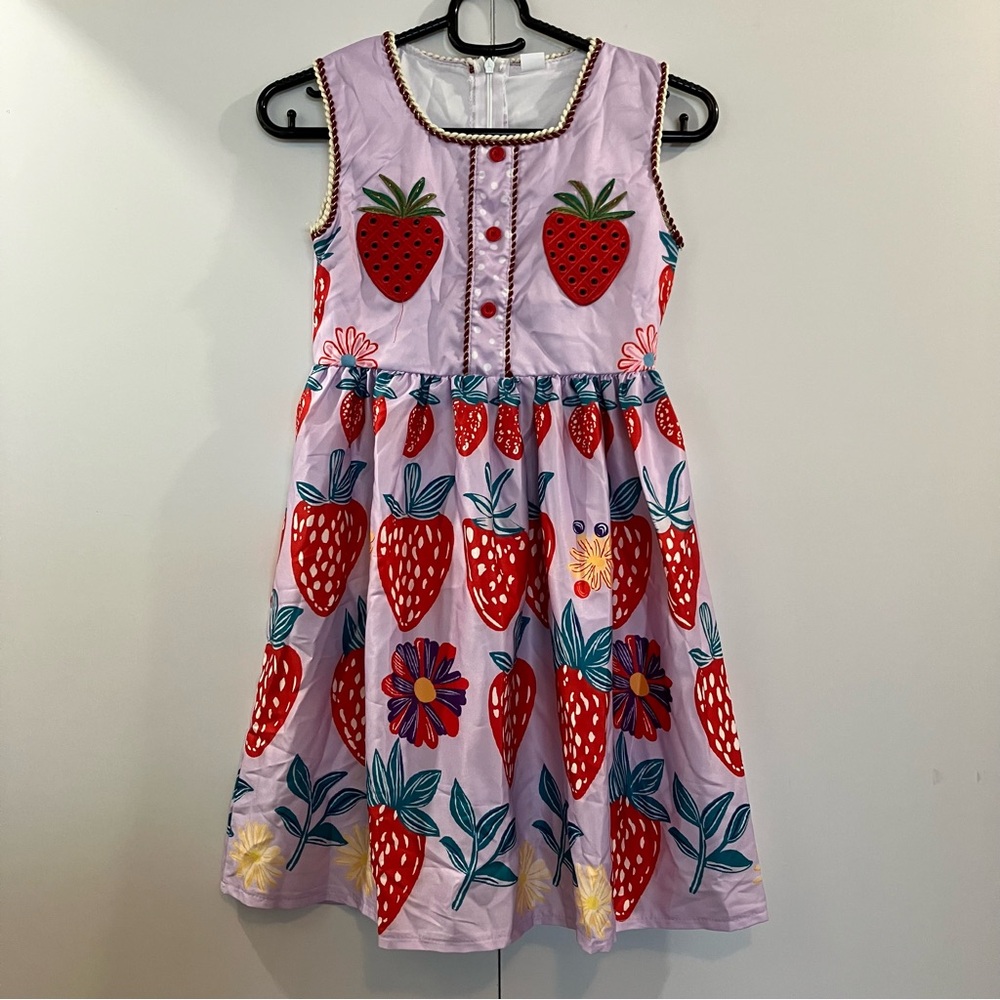 NWOT Mini Taylor Sleeveless Strawberry Kids Dress